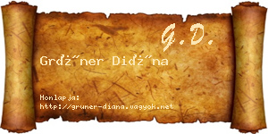 Grüner Diána névjegykártya